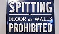 Spitting Prohibited Sign